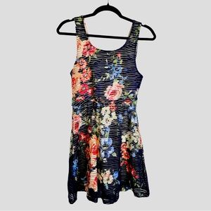 Three Pink Hearts Floral Trixxi Skater Dress